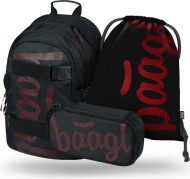 BAAGL SET 3 Skate Red: batoh, penl, sek