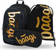 BAAGL 3 SET Core Metallic Bronze: batoh, penl, sek