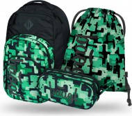 BAAGL 3 SET Coolmate Green: batoh, penl, sek
