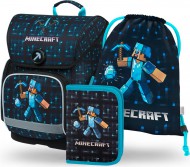 BAAGL 3 SET Ergo Minecraft Blue Axe: aktovka, penl, sek - zvtit obrzek