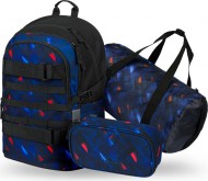 BAAGL SET 3 Skate Indigo: batoh, penl, sportovn taka