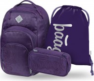 BAAGL SET 3 Coolmate Plum: batoh, pen�l, s��ek 