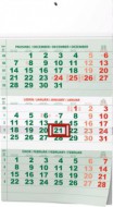 N�st�nn� kalend�� - T��m�s��n� - A3 (s mezin�rodn�mi sv�tky) - zelen�