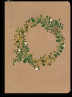 Notes przdn - A6 - kraft - Zelen vnec - zvtit obrzek