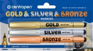 Popisova GOLD & SILVER & BRONZE 2670M BLISTR 3ks - zvtit obrzek