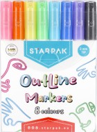 Popisovae konturov METALIC 8 ks OUTLINE - zvtit obrzek
