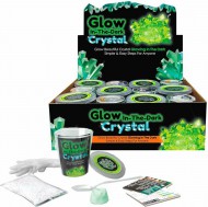 Krystaly rostouc svtc ve tm experimentln vdeck sada fosforeskuje