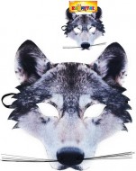 Maska zv��ec� Vlk d�tsk� l�tkov� �krabo�ka - zv�t�it obr�zek