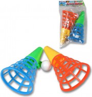 Hra catch ball set 2 vyst�elovac� ko���ky s m��kem