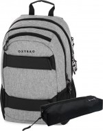 Studentsk batoh + etue OXY Sport Grey Melange - zvtit obrzek