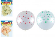 Balnek nafukovac 12ks sek transparent potisk 30cm 8000143