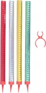 Fontna prty 24cm + drk na lhev - 4ks - barevn