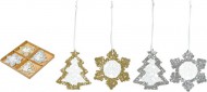 Ozdoby devn bl s glitrem 4ks/7,5cm mix 8886104 - zvtit obrzek