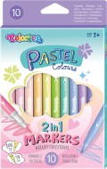 Pastel oboustr.fixy, tt. a tenk hrot,10 bar.  - zvtit obrzek