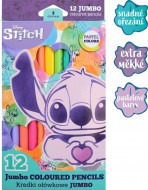 Pastelky trojhrann Jumbo, Stitch Pastel, 12 bar.  - zvtit obrzek