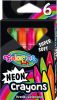 Voskovky neonov�, extra m�kk�, 6 barev 