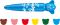 fixy Baby Teddy 1+ , kulat hrot, 6 ks fixy Baby T