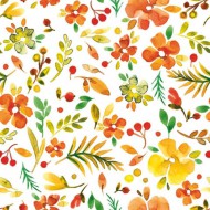 Ubrousky celoron Watercolour Millefleur, 33 x 33 cm, SDOG 0351 01 - zvtit obrzek