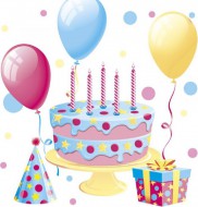 Ubrousky celoron B-day cake with balloons, 33 x 33 cm,SLOG 053101 - zvtit obrzek