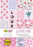 Blok papr A4 LOVE ME 15 list 30 motiv - zvtit obrzek