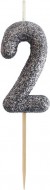 Dortov svka slice 2 GLITTER, ern