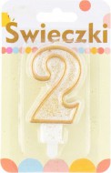 Dortov svka slice 2 zlacen s glitry 7,5cm