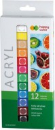 Barvy akrylov Happy Color 12ml, 12barev MIX - zvtit obrzek