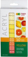 Barvy akrylov Happy Color 12ml, 10barev YELLOW - zvtit obrzek