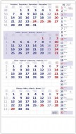 N�st�nn� �ty�m�s��n� kalend�� modr� s pozn�mkami