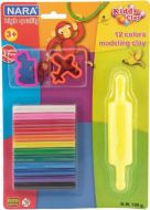 Modelna-Plastelna NARA 12ks s vykrajovtky 2ks a vlekem - zvtit obrzek
