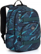 Studentsk� batoh v modro-tyrkysov�m designu Topgal VIKI 25078