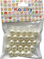 Korlky plastov 14 mm bl perliky