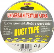 Lep�c� p�ska textiln� st��brn� 10 m/48 mm DUCT TAPE