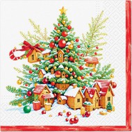 Ubrousky PAW Dekor L (20ks) Festive Joy Tree - zvtit obrzek