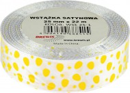 Velikono�n� atlasov� stuha 12 mm b�l� - 01 