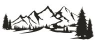 Samolepky na ze� �ern� hory 32 � 60 cm