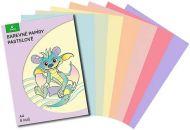 Barevn� pap�r - pastelov� mix, 8 barev 