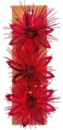 Rozeta d�rkov� samolepic� kv�ty �erven� 11,5 x 5 x 11,5 cm, 3 ks