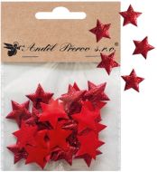 Hv�zdi�ky l�tkov� �erven� 2 cm, 30 ks v s��ku