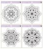 P�edlohy na adhezn� f�lii Mandaly 30 x 33,5 cm
