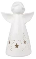 Andl porcelnov s hvzdou s LED 16 cm - zvtit obrzek