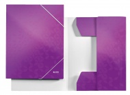 Desky na spisy Leitz WOW 3 klopy purpurov - zvtit obrzek