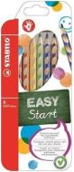 Barevn pastelka Easycolours, HB, trojhrann, pro pravky, 6ks/ bal., STABILO 