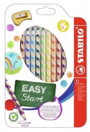 Pastelky Easycolours trojhrann levk/12