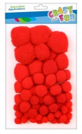 Kuliky POMPON erven - zvtit obrzek