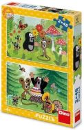 Puzzle Krtek a oslava 2x48 d�lk�, Dino 