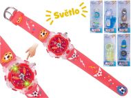 Hodinky nramkov analogov chlapeck na baterie se svtlem, 6 druh v krabice - zvtit obrzek