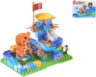 Stavebnice 87ks s dr�hou a zv���tkem, v krabi�ce