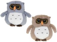 Sova ply�ov� 17cm sed�c�, 2 barvy