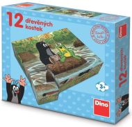 Kostky kubus Krtek a zv���tka, d�evo 12ks - zv�t�it obr�zek